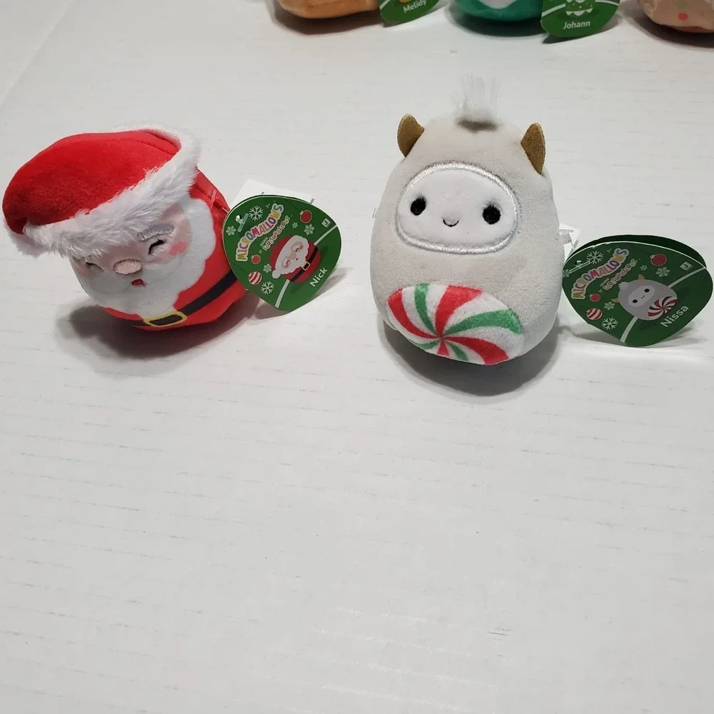 Squishmallows Holiday Christmas Plush Set: Melidy, Johann, Den, Nick, Nissa 2